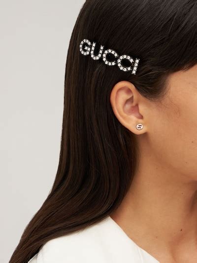 Pince à cheveux en résine à cristaux GUCCI pour femme 